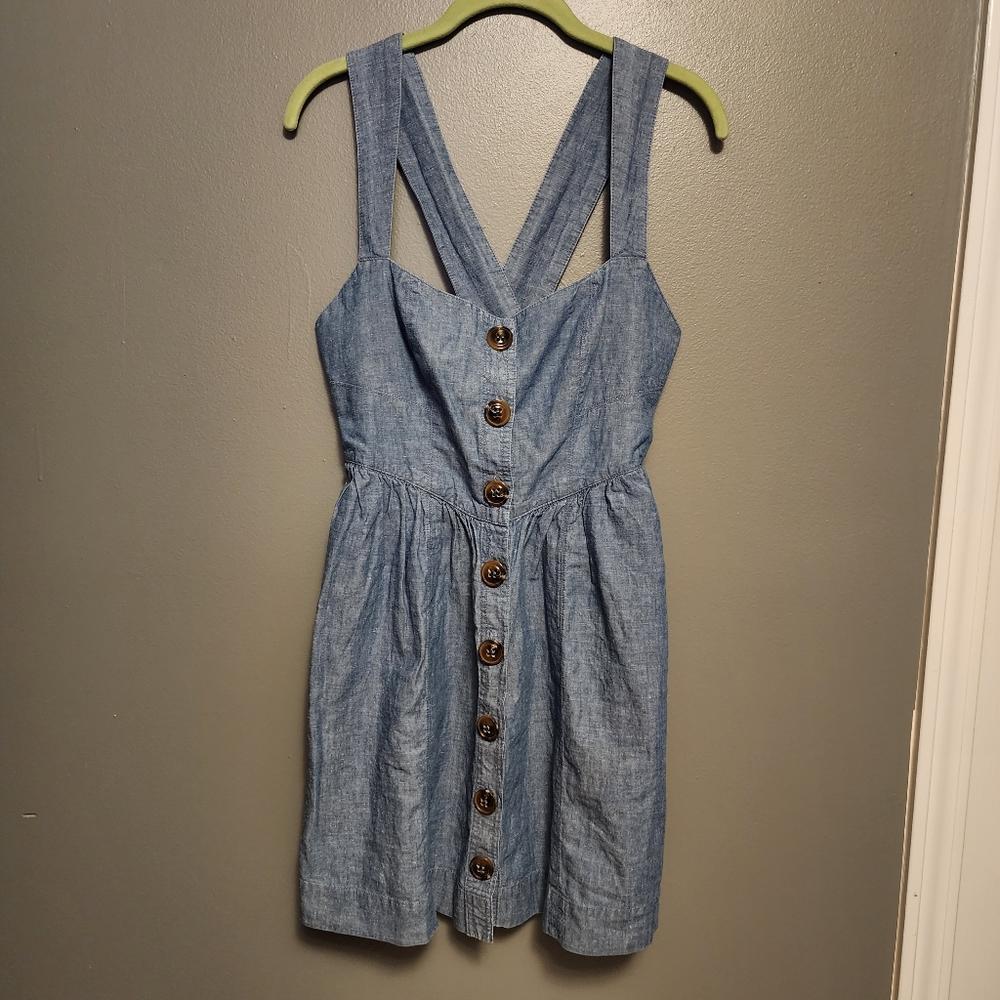 Free People "Carolina" cotton and hemp for and flare dress size 6